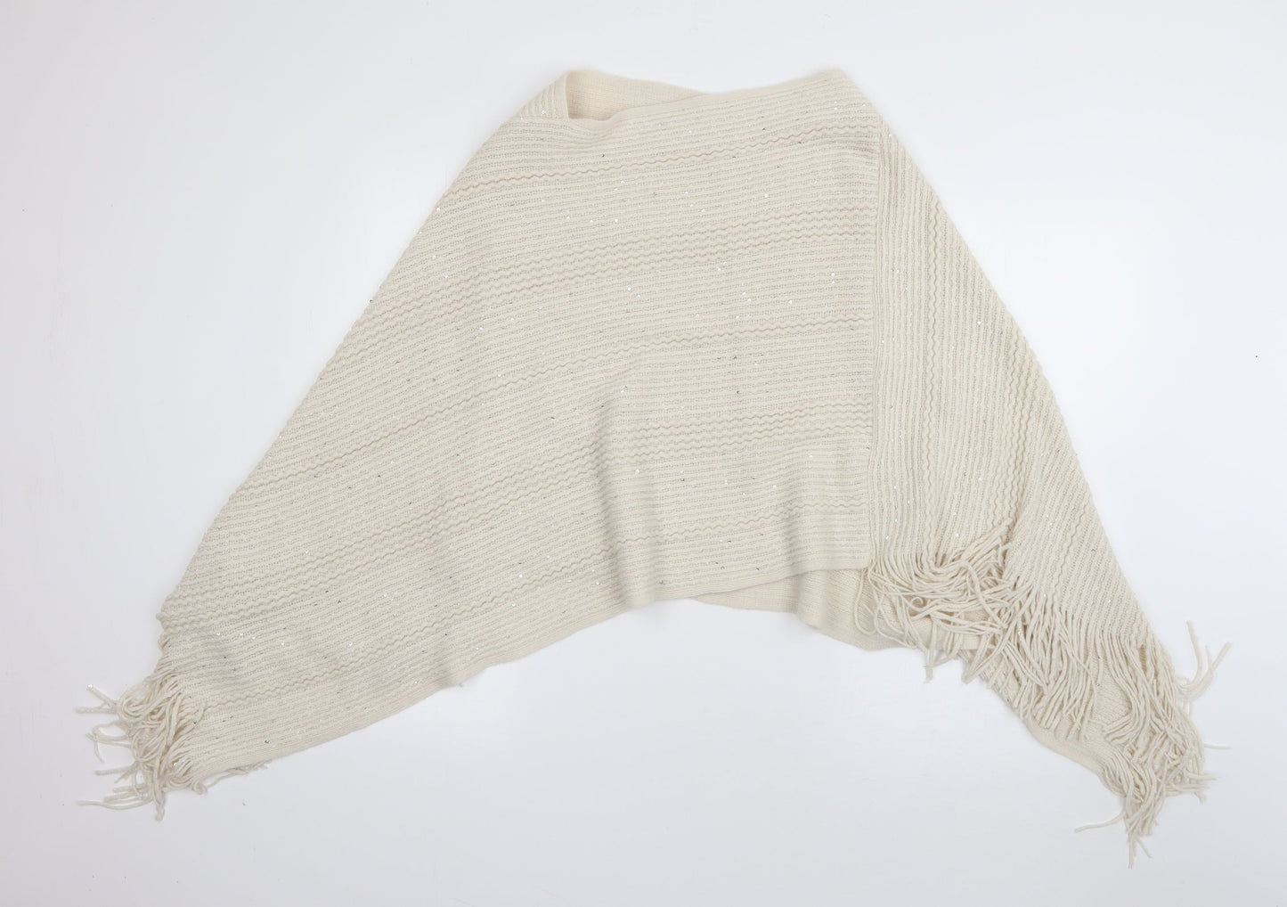 Matalan Womens Ivory Boat Neck  Acrylic Pullover Jumper One Size