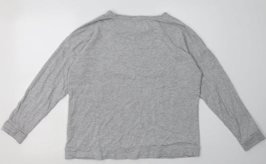 Matalan Womens Grey  Cotton Pullover Sweatshirt Size L  Pullover - voila