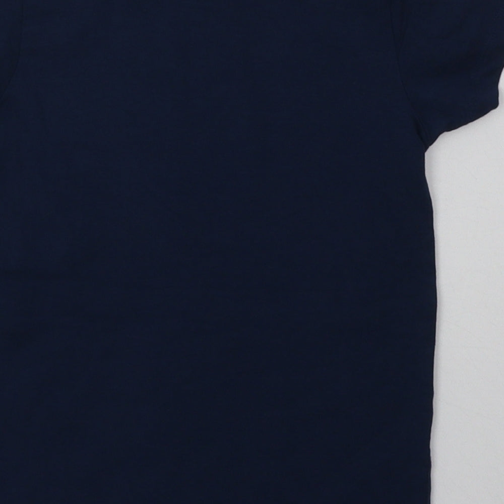 Matalan Boys Blue  Cotton Basic T-Shirt Size 6 Years Crew Neck Pullover
