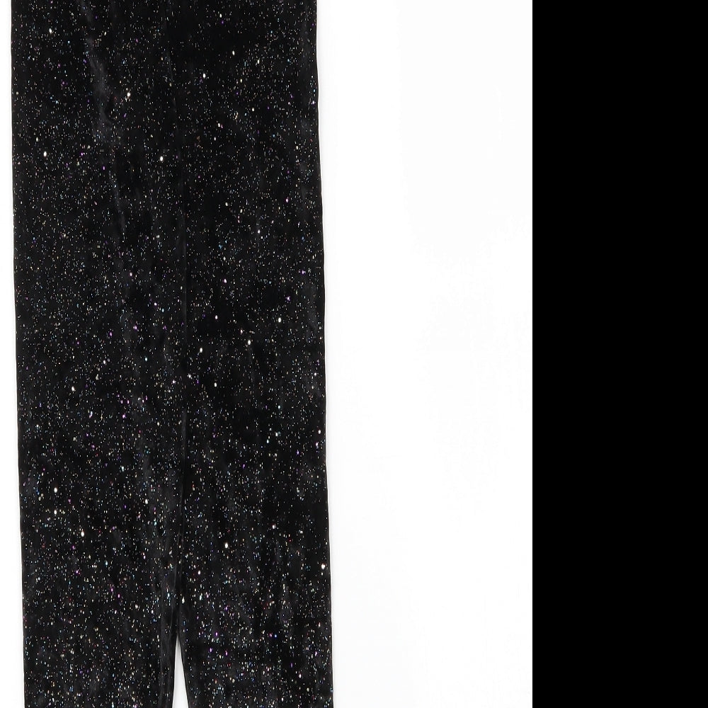 Matalan Girls Black  Polyester Carrot Trousers Size 9 Months L21.5 in Regular