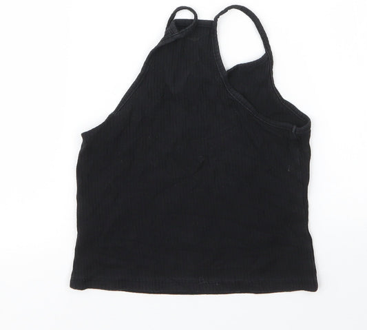 H&M Girls Black  Cotton Camisole Tank Size 11 Years Round Neck