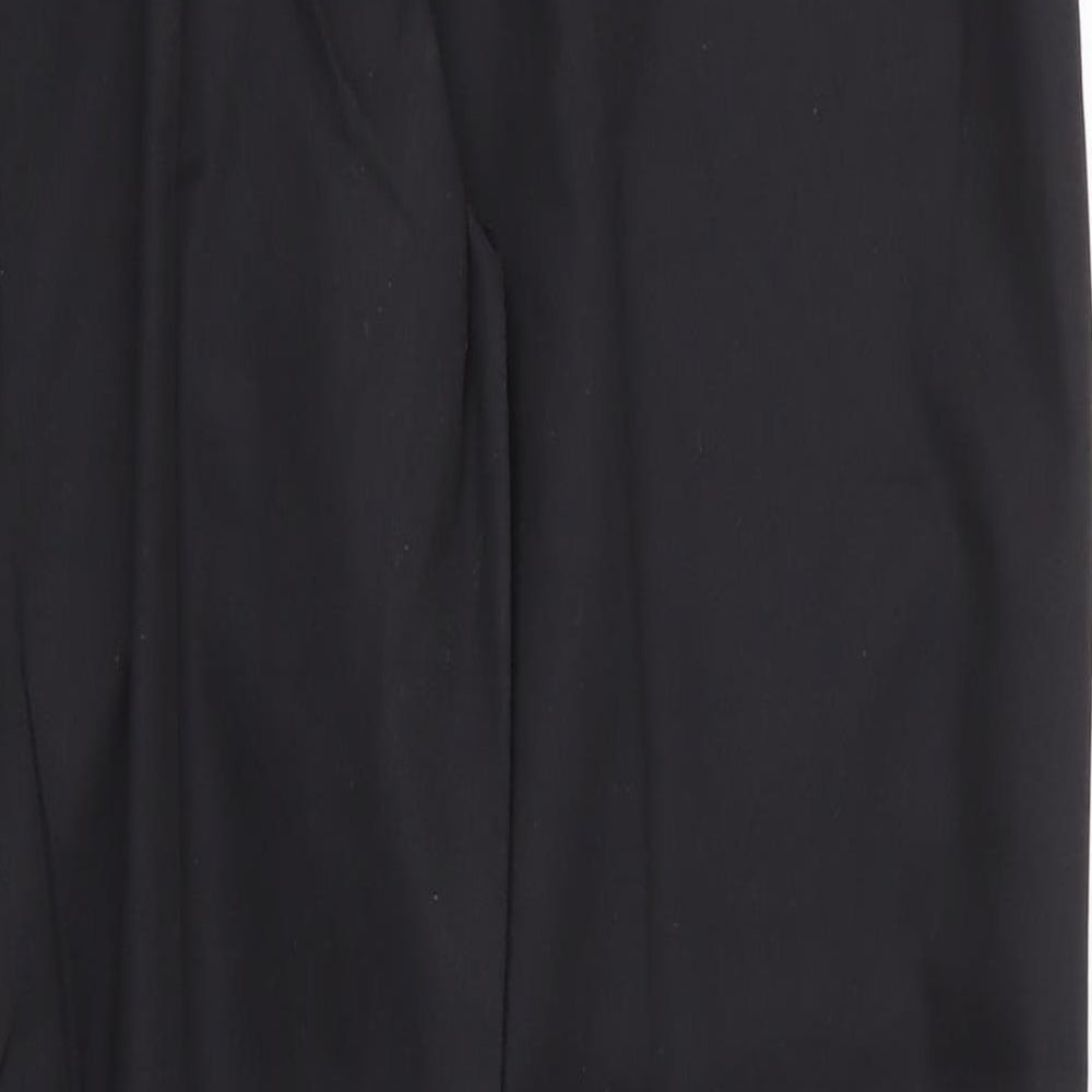 Alexandra Womens Black  Cotton Trousers  Size 16 L32 in Regular Zip