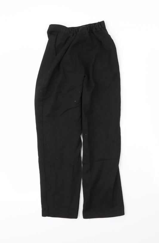 George Boys Black  Viscose Capri Trousers Size 9 Months L24 in Regular Zip