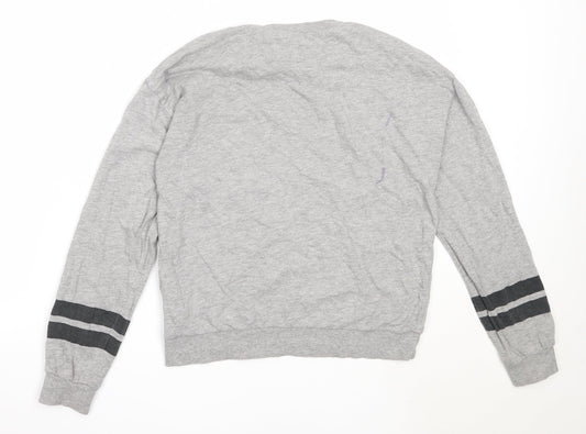 H&M Womens Grey  Cotton Pullover Sweatshirt Size S