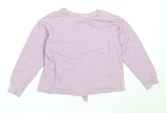 H&M Girls Purple  Cotton Pullover Sweatshirt Size 5-6 Years