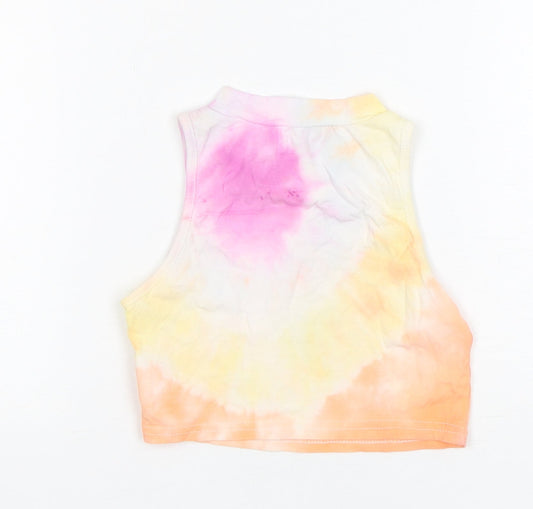 Shein  Girls Multicoloured  Cotton Basic Tank Size 7 Years Round Neck