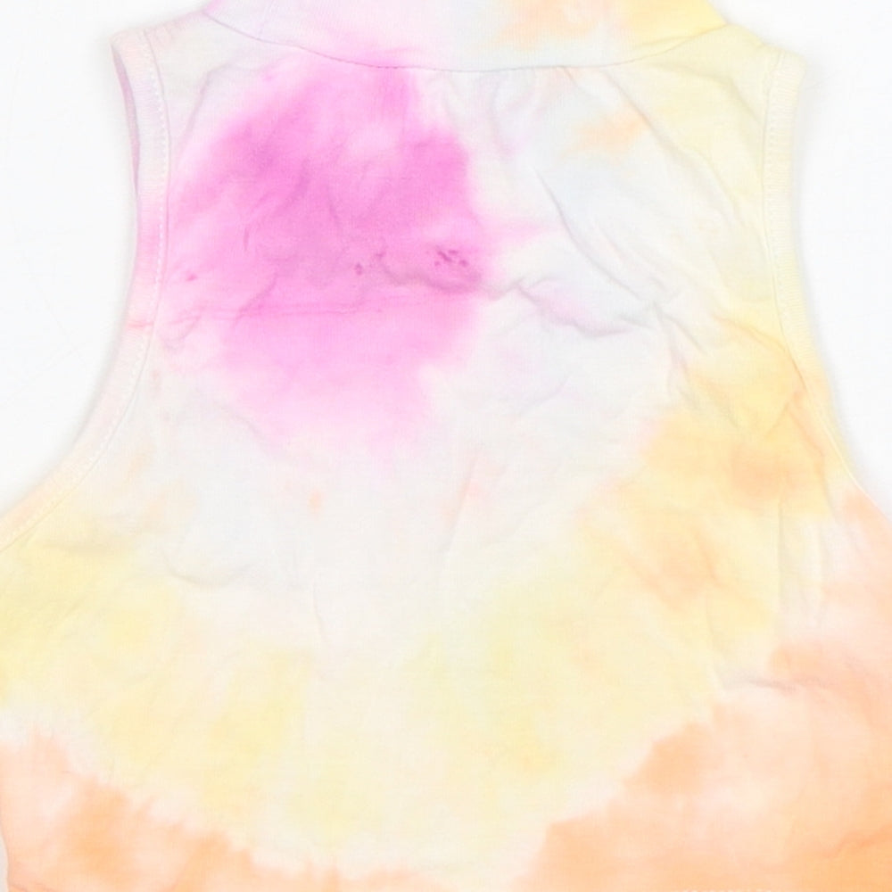 Shein  Girls Multicoloured  Cotton Basic Tank Size 7 Years Round Neck
