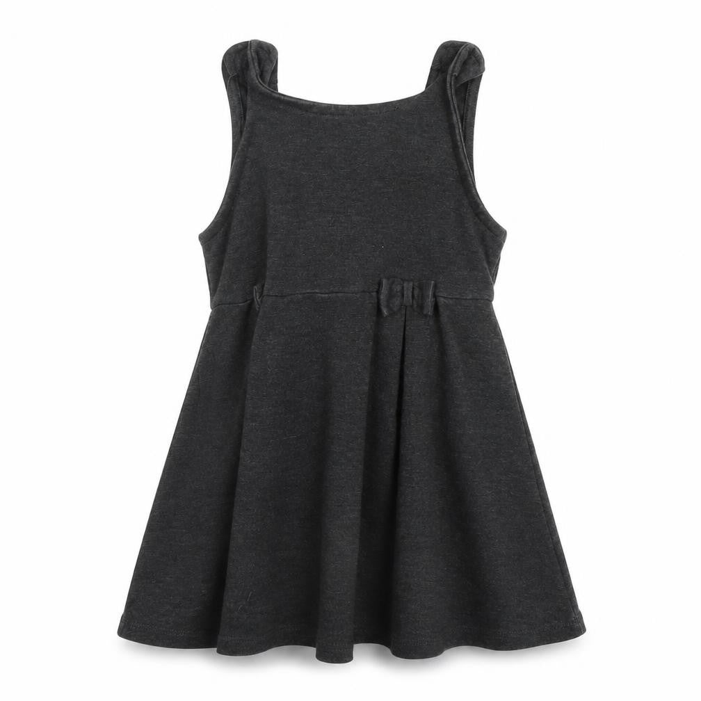 TU Girls Grey  Polyester Pinafore/Dungaree Dress  Size 4 Years  Round Neck