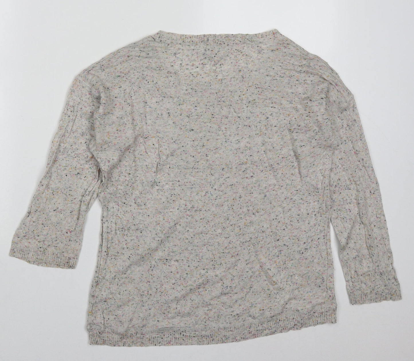 Marks and Spencer Womens Multicoloured Round Neck  Viscose Pullover Jumper Size 8