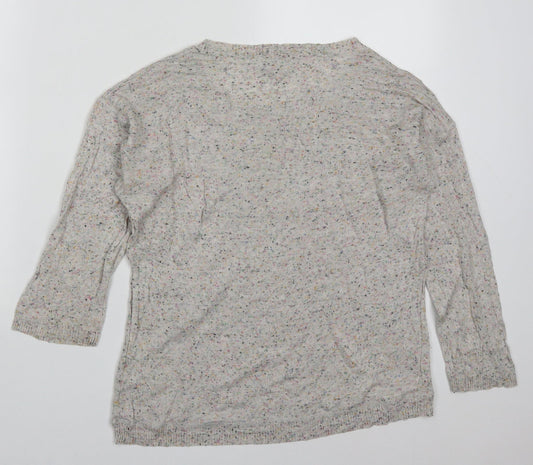 Marks and Spencer Womens Multicoloured Round Neck  Viscose Pullover Jumper Size 8