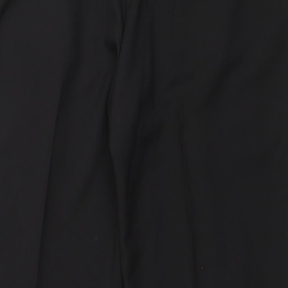 Haggar Mens Black  Polyester Trousers  Size 38 in L30 in Regular Zip