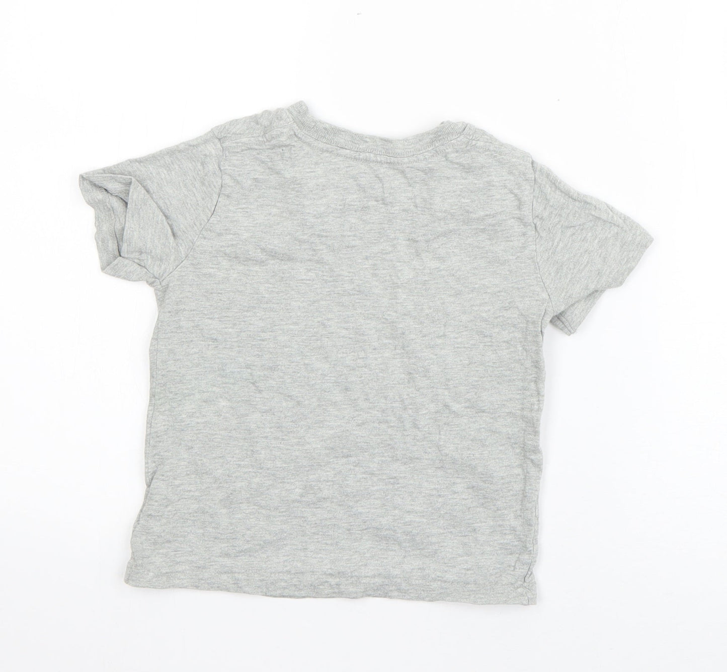 Gap Boys Grey  Cotton Basic T-Shirt Size 3 Years Round Neck Pullover - Polaroid Camera