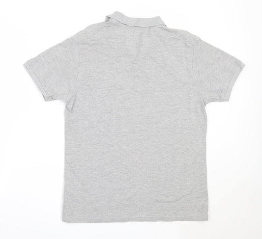Primark Mens Grey  Cotton  Polo Size L Collared