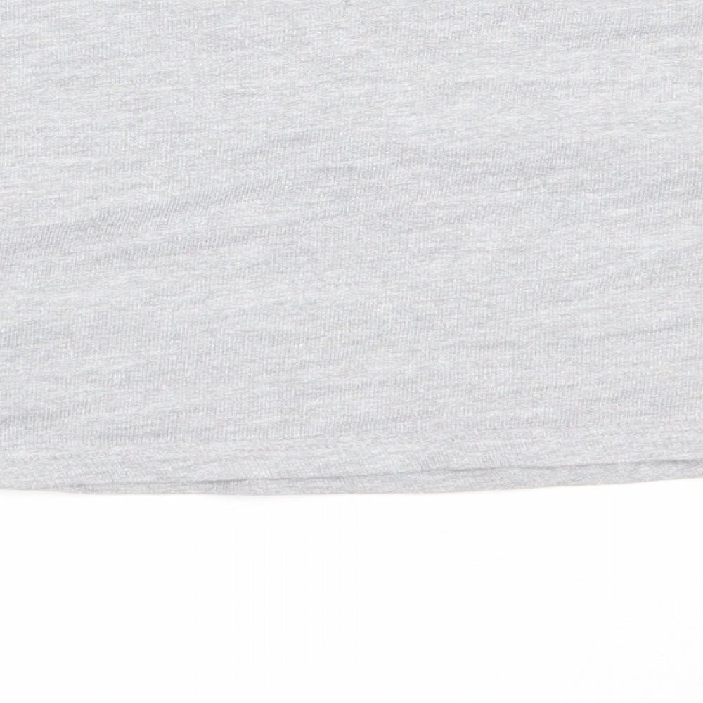 Missguided Womens Grey  Cotton Pullover Sweatshirt Size 10