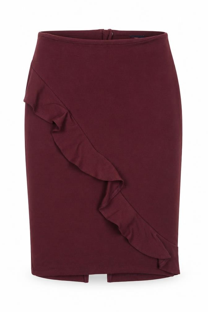 Marks and Spencer Womens Purple  Viscose Straight & Pencil Skirt Size 10