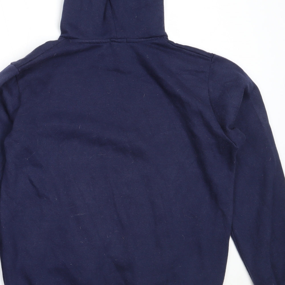 Boohoo Womens Blue  Cotton Pullover Hoodie Size M