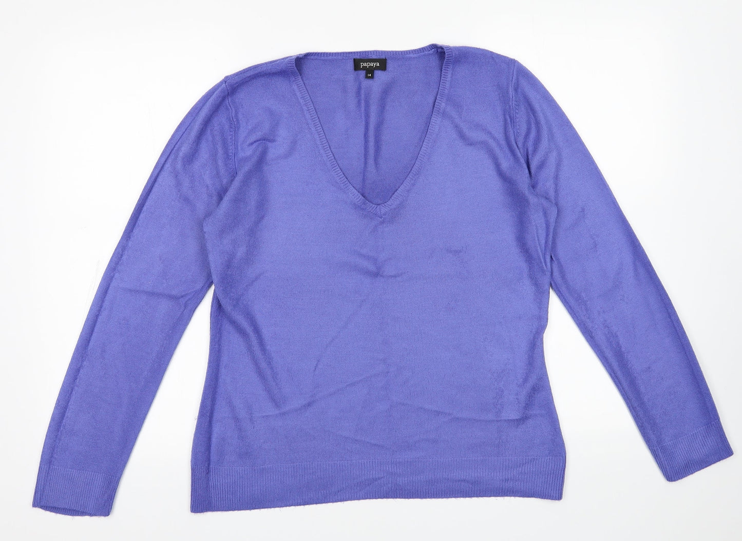 Matalan Womens Purple  Acrylic Pullover Sweatshirt Size 14  Pullover