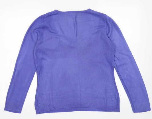 Matalan Womens Purple  Acrylic Pullover Sweatshirt Size 14  Pullover