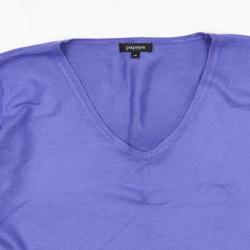 Matalan Womens Purple  Acrylic Pullover Sweatshirt Size 14  Pullover