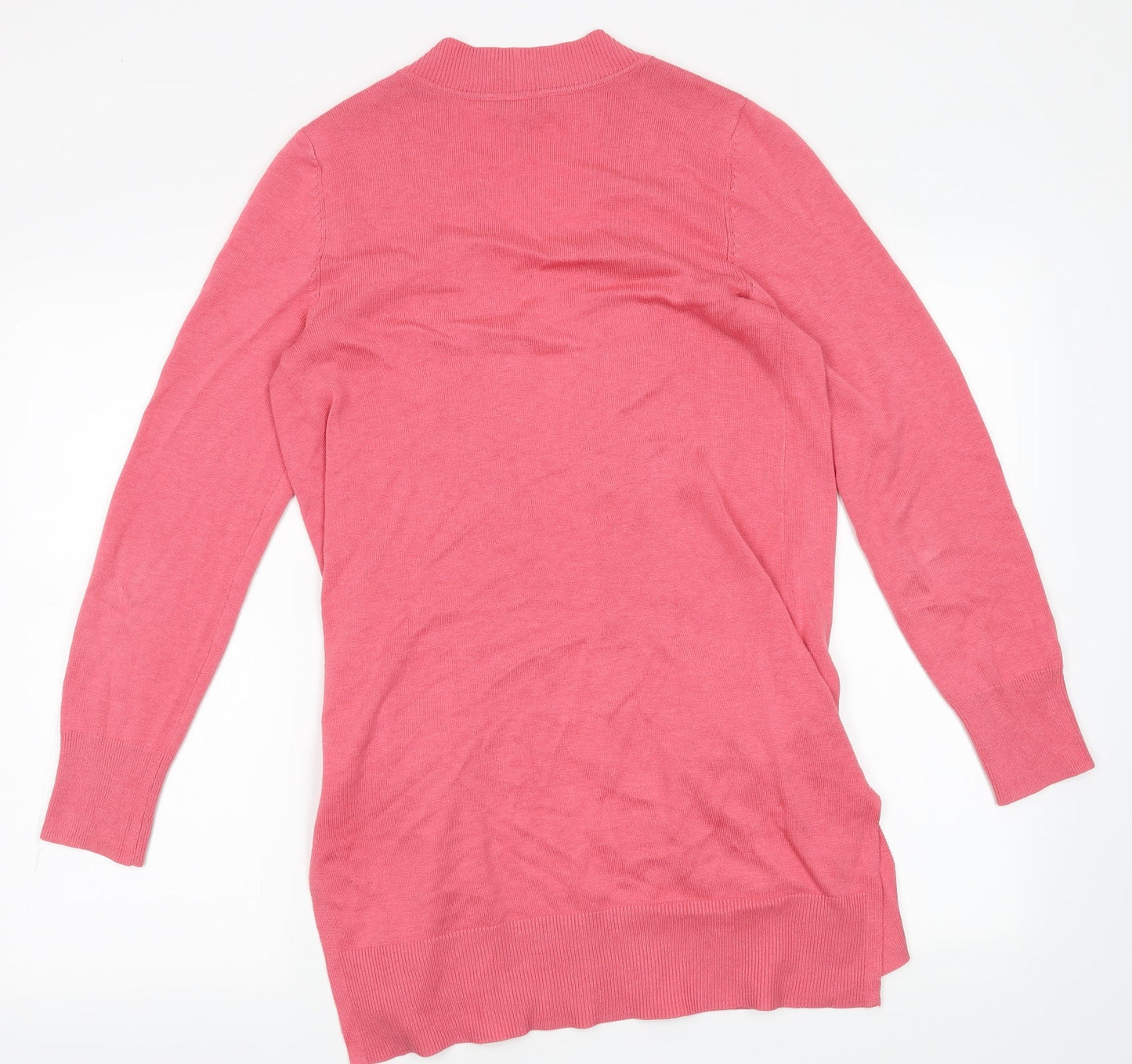 Isaac Mizrahi Womens Pink V-Neck  Cotton Cardigan Jumper Size XS