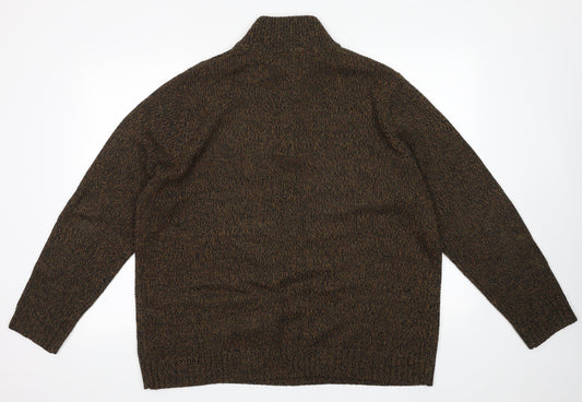 George Mens Brown  Acrylic Pullover Sweatshirt Size XL