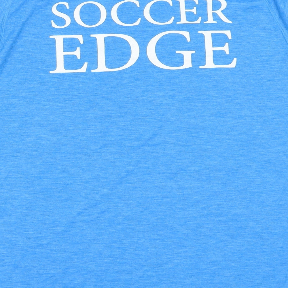 sport tek Mens Blue  Polyester Basic T-Shirt Size L Crew Neck Pullover - soccer edge