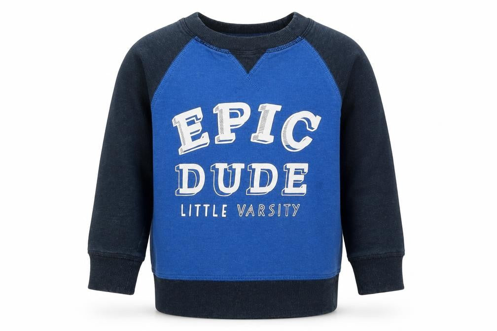 George Boys Blue  Cotton Pullover Sweatshirt Size 2-3 Years  Pullover - Epic Dude