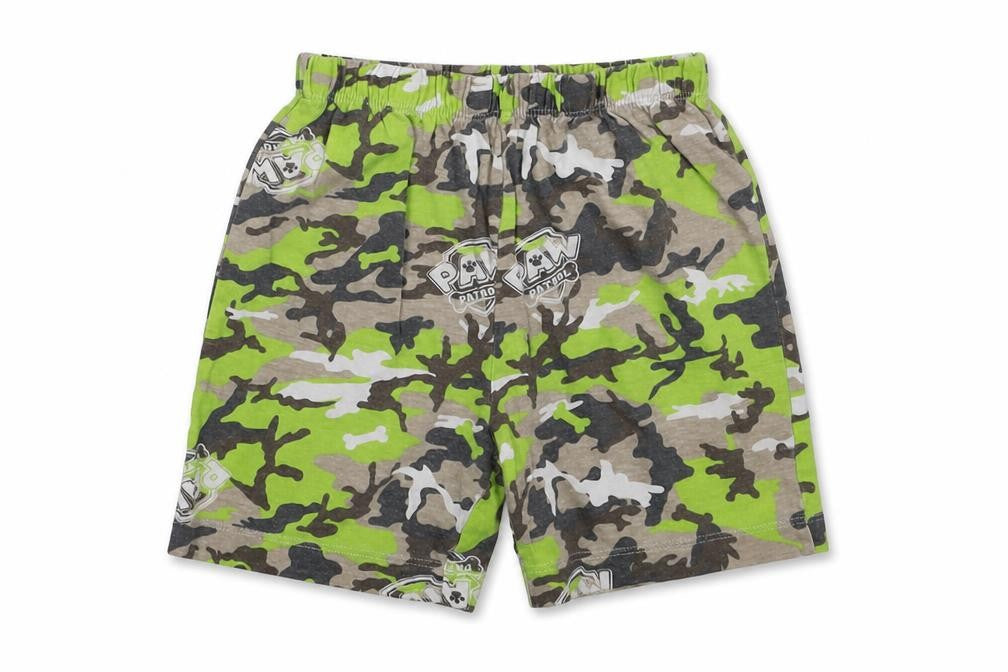 Nickelodeon Boys Green Camouflage Cotton  Sleep Shorts Size 3-4 Years   - Paw patrol