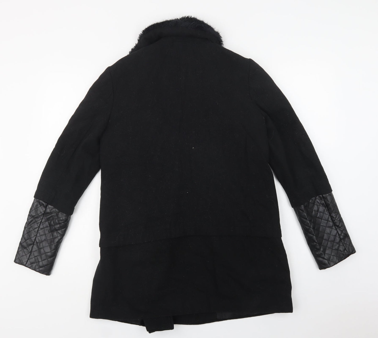 Dorothy Perkins Womens Black   Biker Coat Size 10  Zip