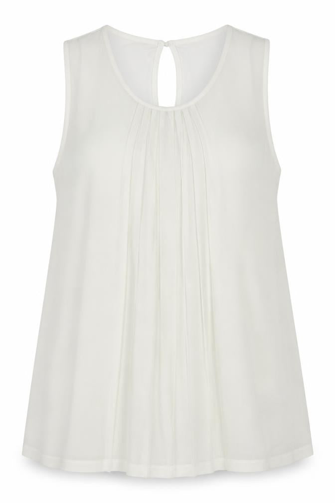 French Connection Womens White  Polyester Basic Tank Size M One Shoulder