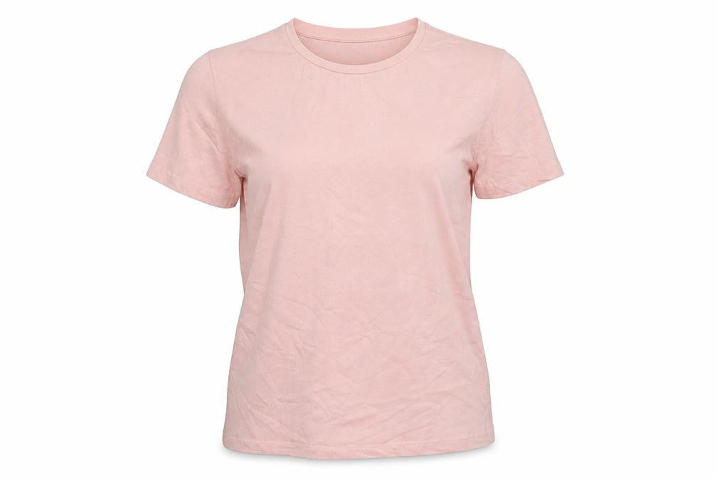 Jetty Womens Pink  Polyester Basic T-Shirt Size S Crew Neck