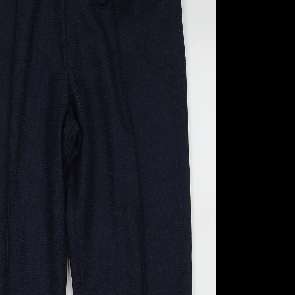 Marks and Spencer Womens Blue  Polyester Trousers  Size 18 L28 in Regular