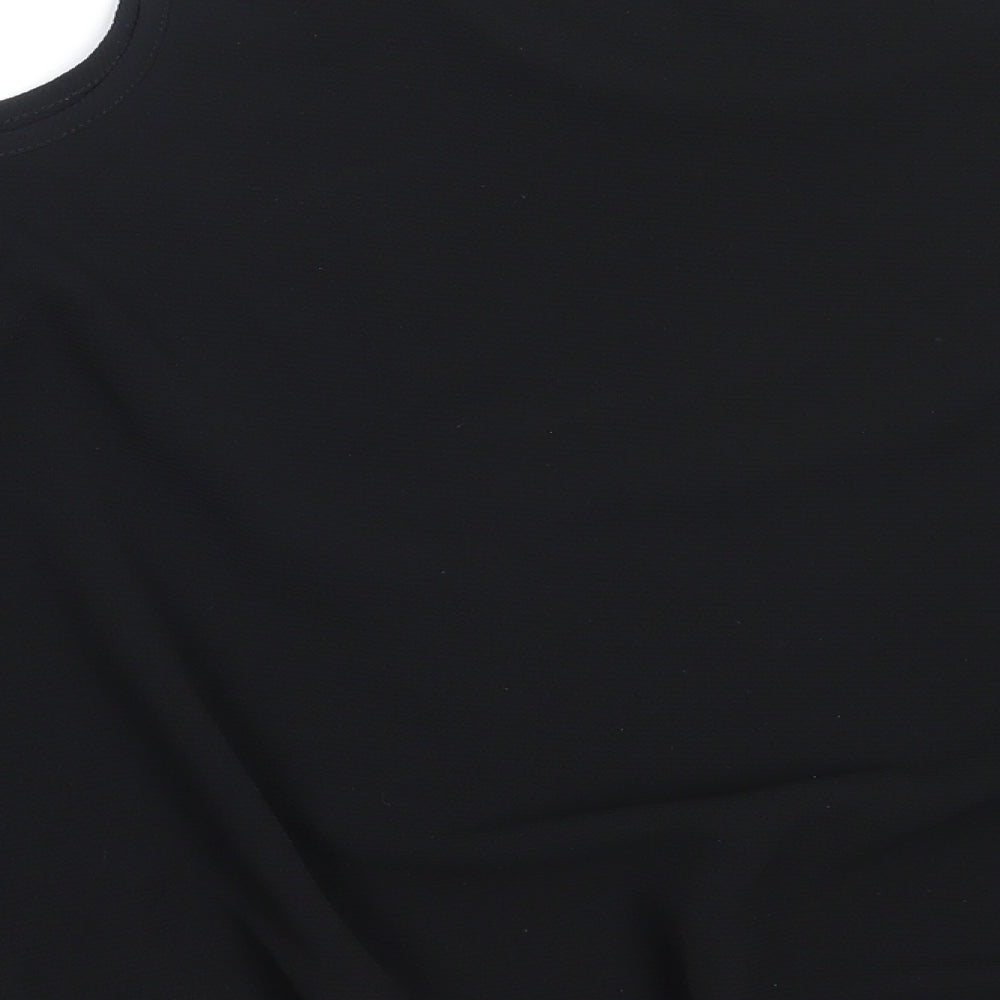 Quiz Womens Black  Polyester Basic Blouse Size 18 Round Neck
