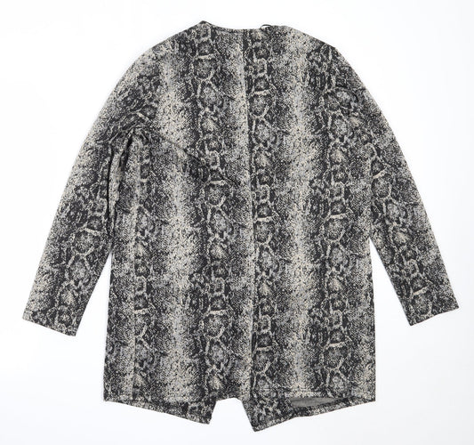 Papaya Womens Black Animal Print  Jacket  Size 12