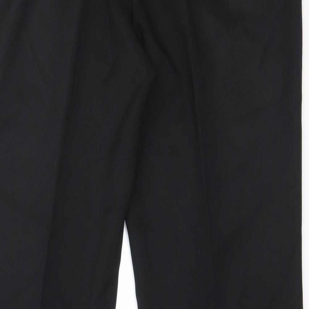 Papaya Womens Black  Polyester Trousers  Size 10 L28.5 in Regular