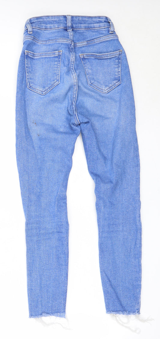 New Look Womens Blue  Cotton Skinny Jeans Size 6 L23 in Regular