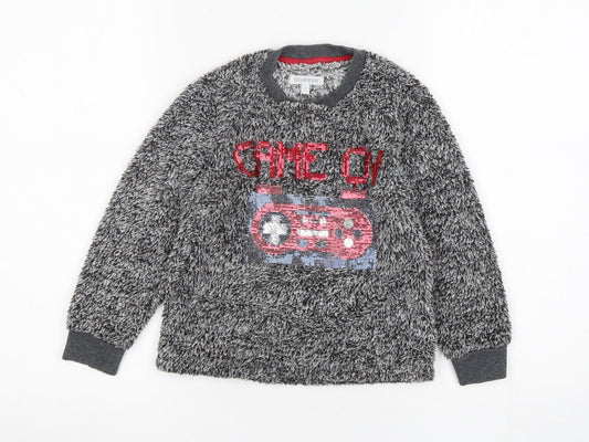 Bluezoo Boys Grey  Polyester  Pyjama Top Size 4-5 Years