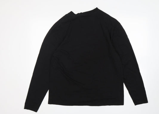 Collusion  Boys Black  Cotton Basic T-Shirt Size S Round Neck