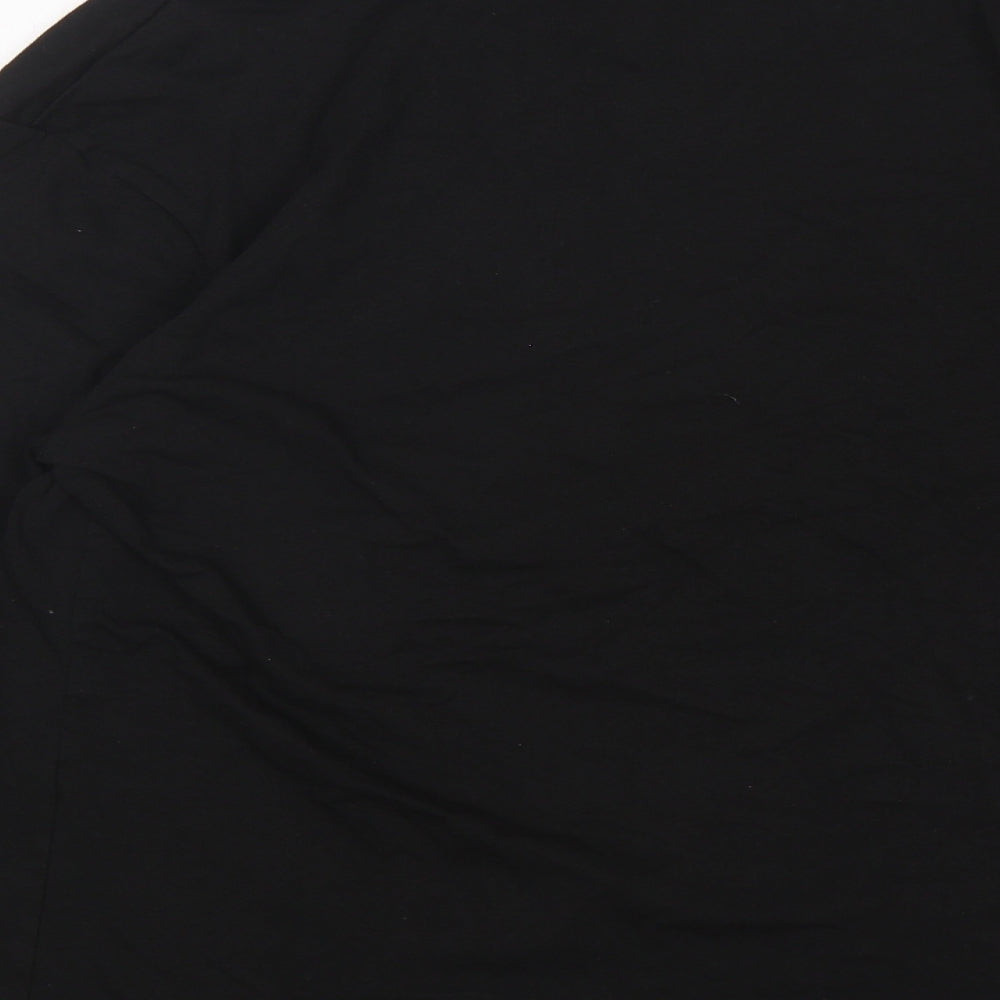 Collusion  Boys Black  Cotton Basic T-Shirt Size S Round Neck