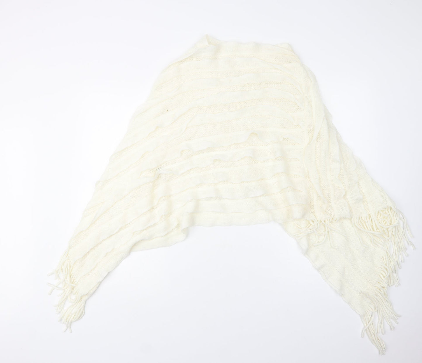 Preworn Womens Ivory   Overcoat Poncho One Size