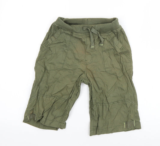 St Bernard Boys Green  Cotton Bermuda Shorts Size 9 Years  Regular Drawstring