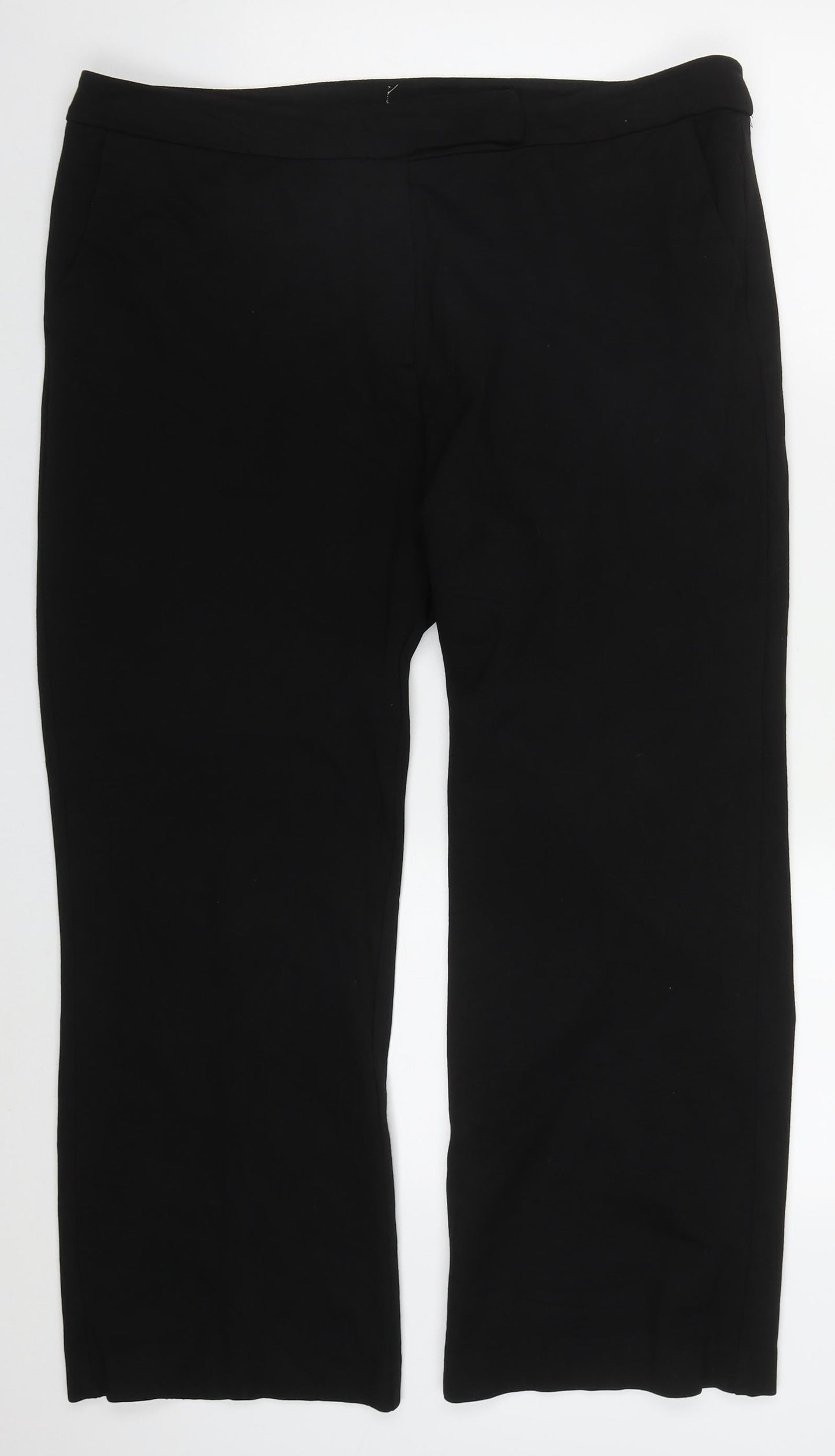 Phase Eight Womens Black  Viscose Trousers  Size 38 in L28 in Regular Button