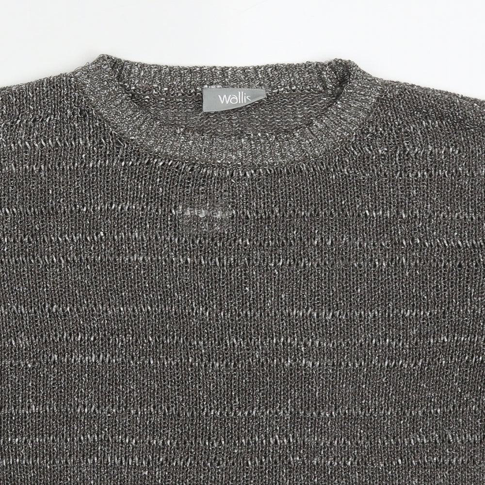 Wallis Womens Grey   Acrylic Pullover Jumper Size L
