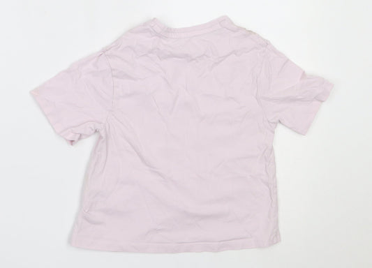 George Girls Pink Solid Cotton Top Pyjama Top Size 5-6 Years