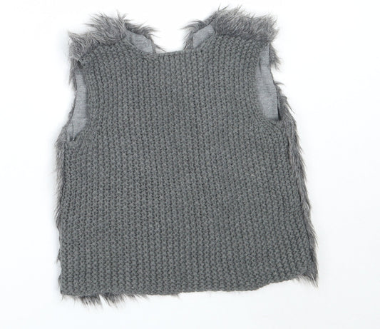 Primark Girls Grey   Gilet Coat Size 3-4 Years