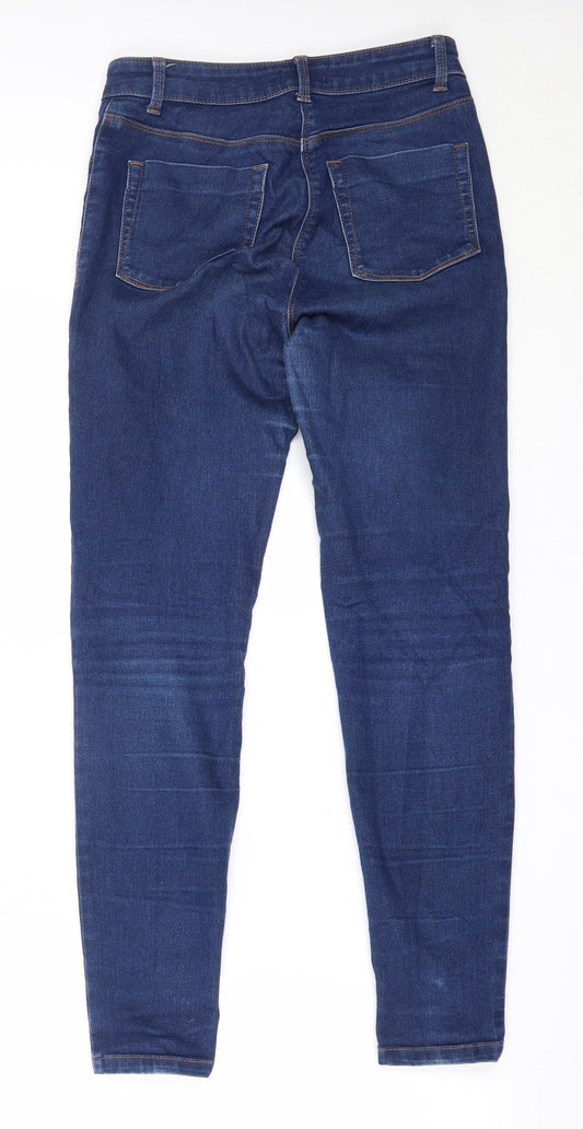 Matalan Womens Blue  Cotton Skinny Jeans Size 8 L28 in Regular