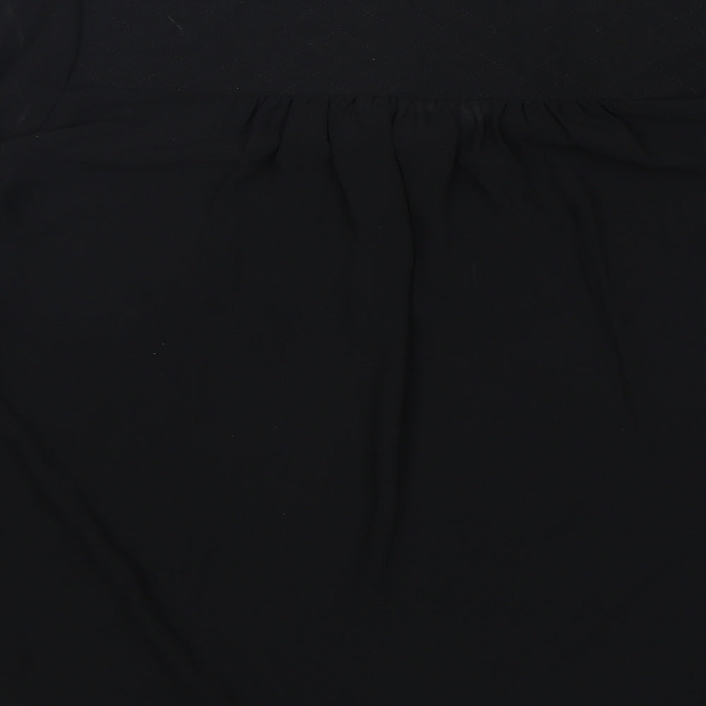 Love 21 Womens Black  Polyester Basic Blouse Size XS V-Neck