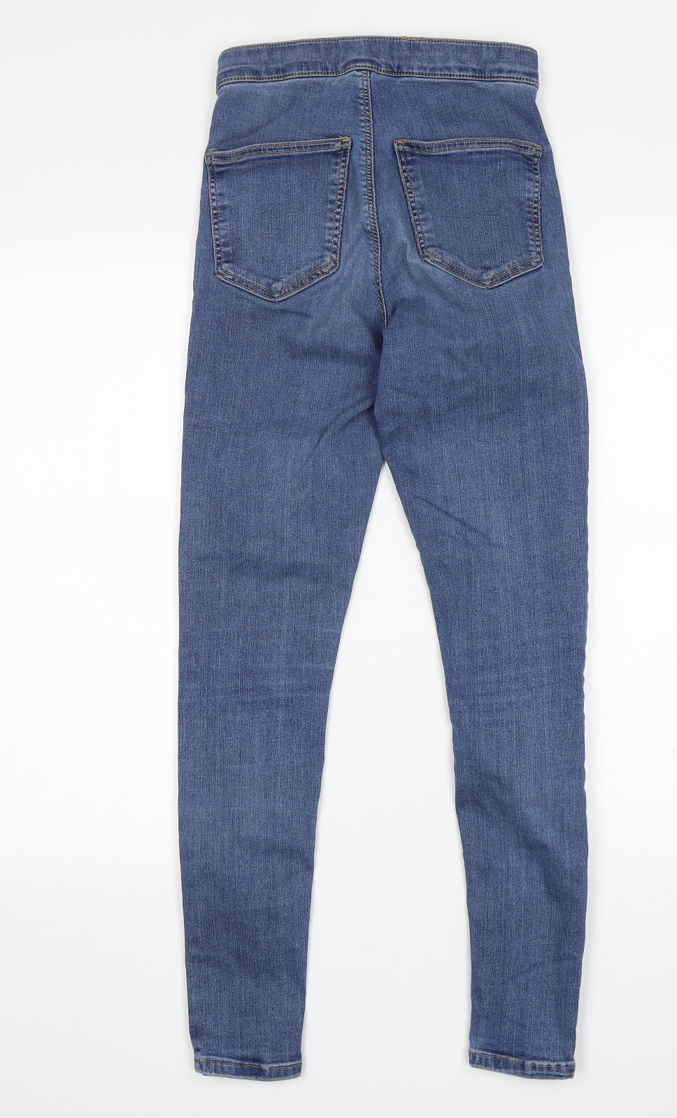 Topshop Womens Blue  Cotton Skinny Jeans Size 28 in L28 in Regular
