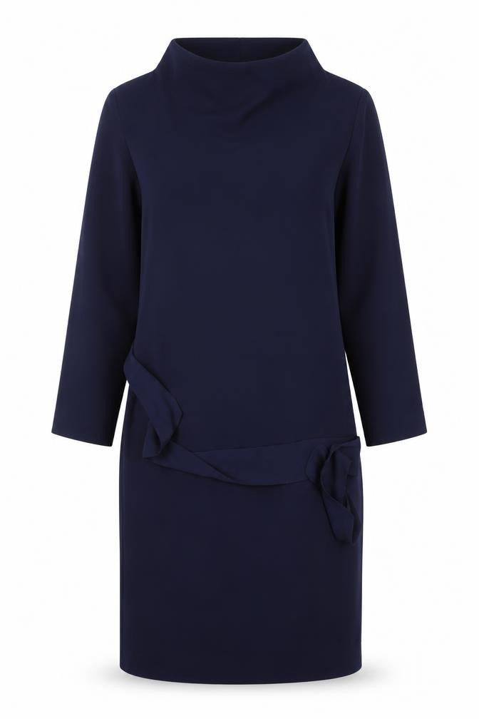 H&M Womens Blue  Polyester Shift  Size 6  Round Neck
