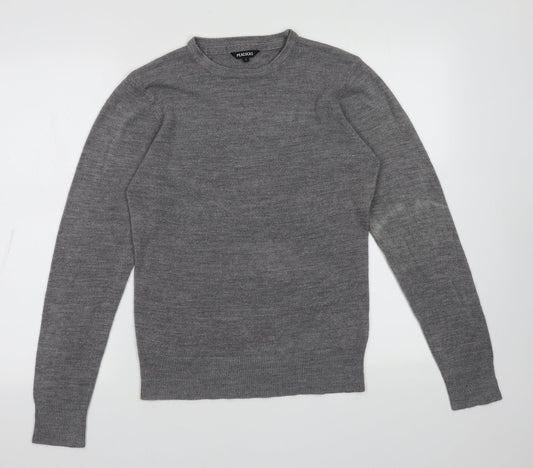 Peacocks Mens Grey  Acrylic Pullover Sweatshirt Size S